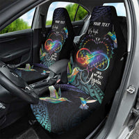 Polynesian Cancers Awareness Car Seat Cover Hummingbird - Fly High Until We Meet Again LT7 - Polynesian Pride