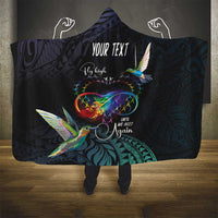 Polynesian Cancers Awareness Hooded Blanket Hummingbird - Fly High Until We Meet Again LT7 - Polynesian Pride