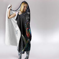 Polynesian Cancers Awareness Hooded Blanket Hummingbird - Fly High Until We Meet Again LT7 - Polynesian Pride