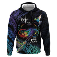 Polynesian Cancers Awareness Hoodie Hummingbird - Fly High Until We Meet Again LT7 Pullover Hoodie Colorful - Polynesian Pride