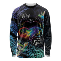Polynesian Cancers Awareness Long Sleeve Shirt Hummingbird - Fly High Until We Meet Again LT7 Unisex Colorful - Polynesian Pride