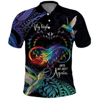 Polynesian Cancers Awareness Polo Shirt Hummingbird - Fly High Until We Meet Again LT7 Colorful - Polynesian Pride