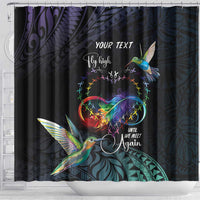 Polynesian Cancers Awareness Shower Curtain Hummingbird - Fly High Until We Meet Again LT7 - Polynesian Pride