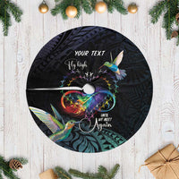 Polynesian Cancers Awareness Tree Skirt Hummingbird - Fly High Until We Meet Again LT7 Casual Colorful - Polynesian Pride
