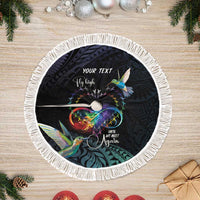 Polynesian Cancers Awareness Tree Skirt Hummingbird - Fly High Until We Meet Again LT7 Fringed Colorful - Polynesian Pride