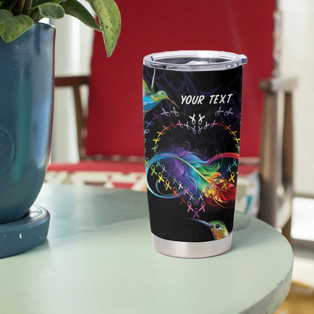 Polynesian Cancers Awareness Tumbler Cup Hummingbird - Fly High Until We Meet Again LT7 - Polynesian Pride