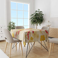 Beige Palaka Hawaii Aloha Tablecloth Koi Pond Mix Ilima Flowers LT7 - Polynesian Pride