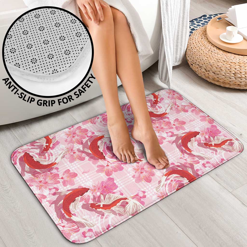 Pink Palaka Hawaii Aloha Bathroom Set Koi Pond Mix Sakura LT7 - Polynesian Pride