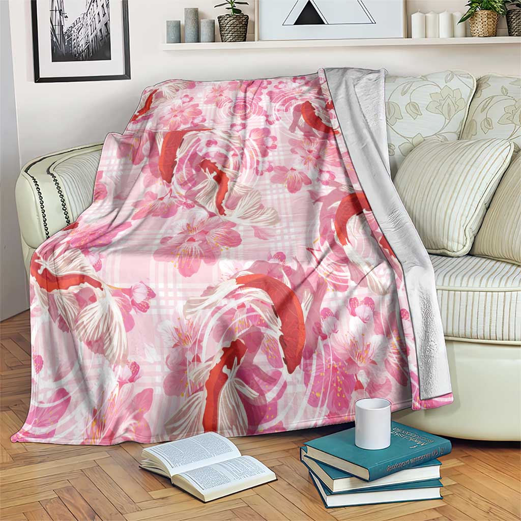 Pink Palaka Hawaii Aloha Blanket Koi Pond Mix Sakura LT7 Pink - Polynesian Pride