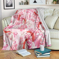 Pink Palaka Hawaii Aloha Blanket Koi Pond Mix Sakura LT7 Pink - Polynesian Pride