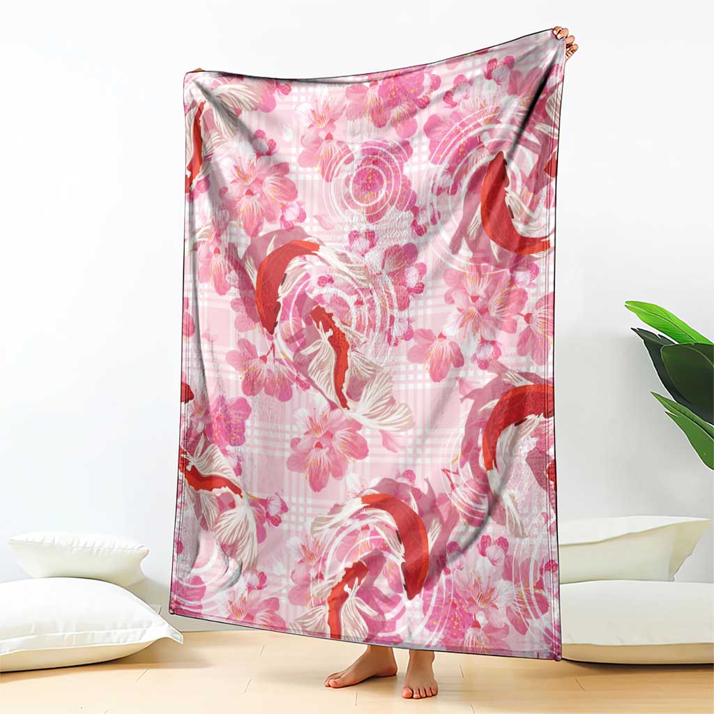 Pink Palaka Hawaii Aloha Blanket Koi Pond Mix Sakura LT7 - Polynesian Pride