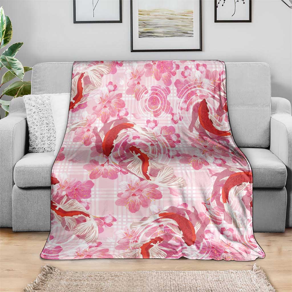 Pink Palaka Hawaii Aloha Blanket Koi Pond Mix Sakura LT7 - Polynesian Pride