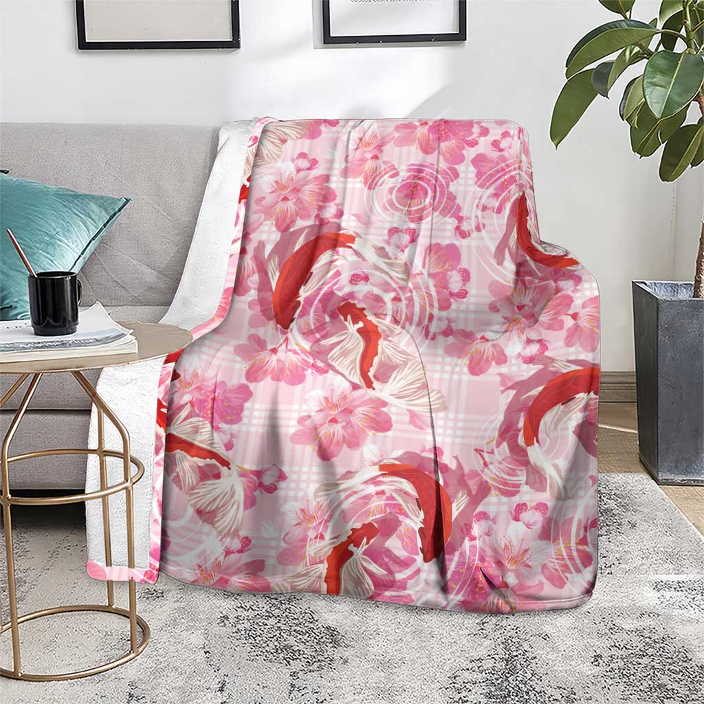 Pink Palaka Hawaii Aloha Blanket Koi Pond Mix Sakura LT7 - Polynesian Pride