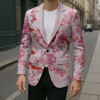 Pink Palaka Hawaii Aloha Blazer Koi Pond Mix Sakura LT7 - Polynesian Pride