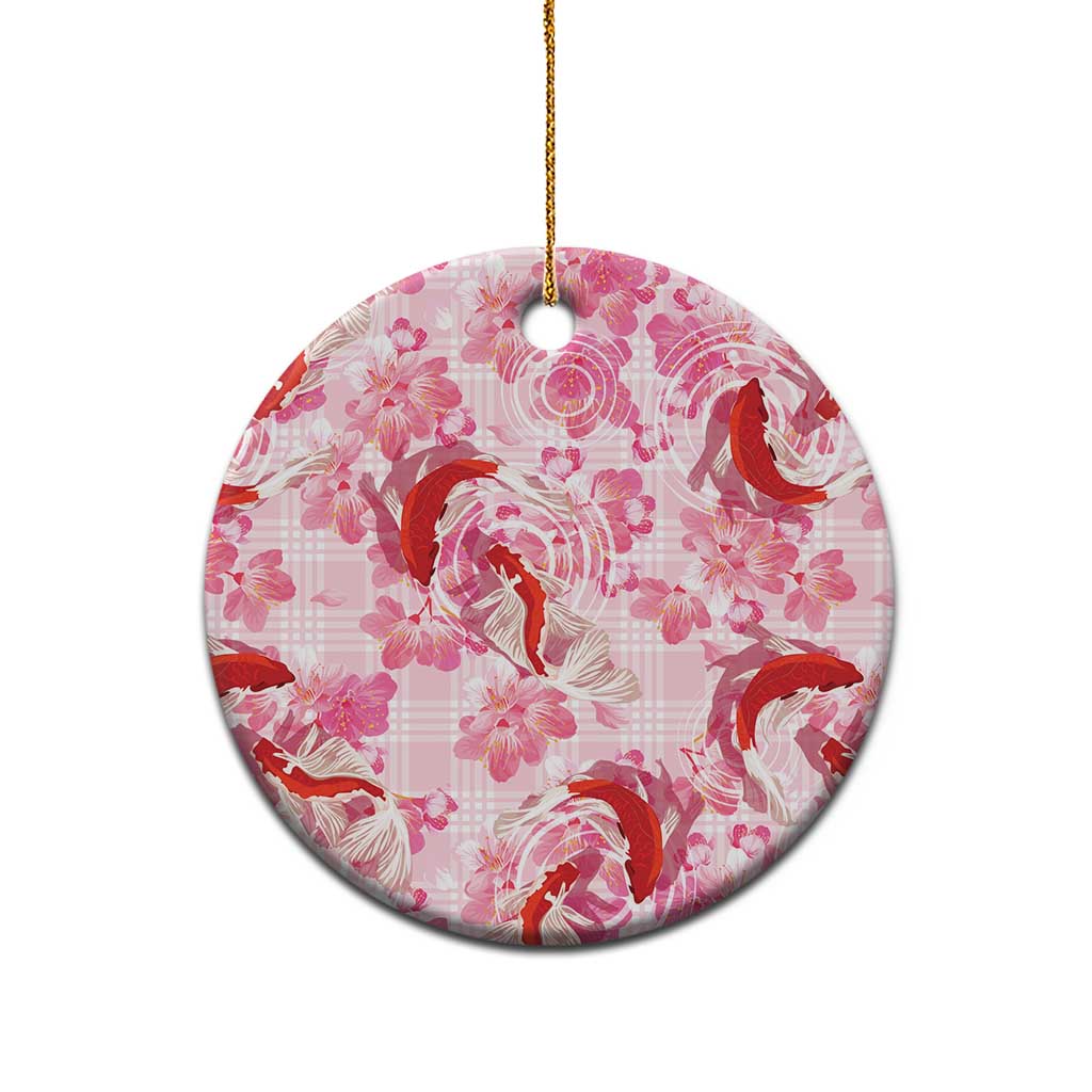 Pink Palaka Hawaii Aloha Ceramic Ornament Koi Pond Mix Sakura LT7 - Polynesian Pride