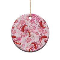 Pink Palaka Hawaii Aloha Ceramic Ornament Koi Pond Mix Sakura LT7 - Polynesian Pride