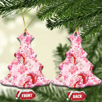 Pink Palaka Hawaii Aloha Ceramic Ornament Koi Pond Mix Sakura LT7 Christmas Tree Pink - Polynesian Pride