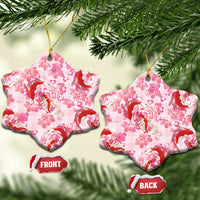 Pink Palaka Hawaii Aloha Ceramic Ornament Koi Pond Mix Sakura LT7 Snow Flake Pink - Polynesian Pride