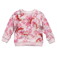 Pink Palaka Hawaii Aloha Kid Ugly Christmas Sweater Koi Pond Mix Sakura LT7 Kid Pink - Polynesian Pride