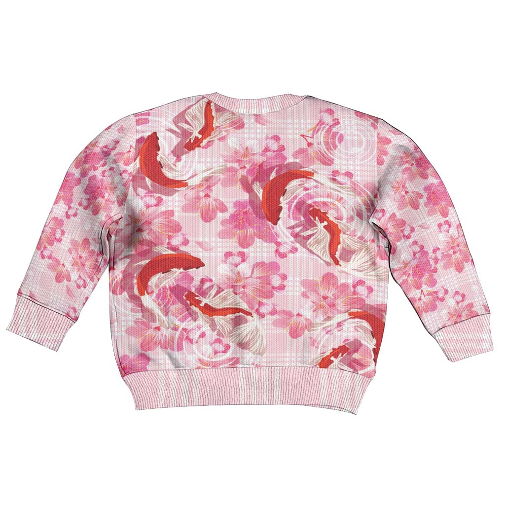 Pink Palaka Hawaii Aloha Kid Ugly Christmas Sweater Koi Pond Mix Sakura LT7 - Polynesian Pride
