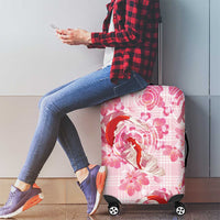 Pink Palaka Hawaii Aloha Luggage Cover Koi Pond Mix Sakura LT7 - Polynesian Pride