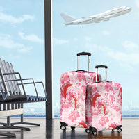 Pink Palaka Hawaii Aloha Luggage Cover Koi Pond Mix Sakura LT7 - Polynesian Pride