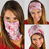 Pink Palaka Hawaii Aloha Neck Gaiter Koi Pond Mix Sakura LT7 - Polynesian Pride