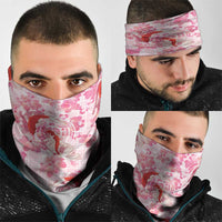 Pink Palaka Hawaii Aloha Neck Gaiter Koi Pond Mix Sakura LT7 - Polynesian Pride