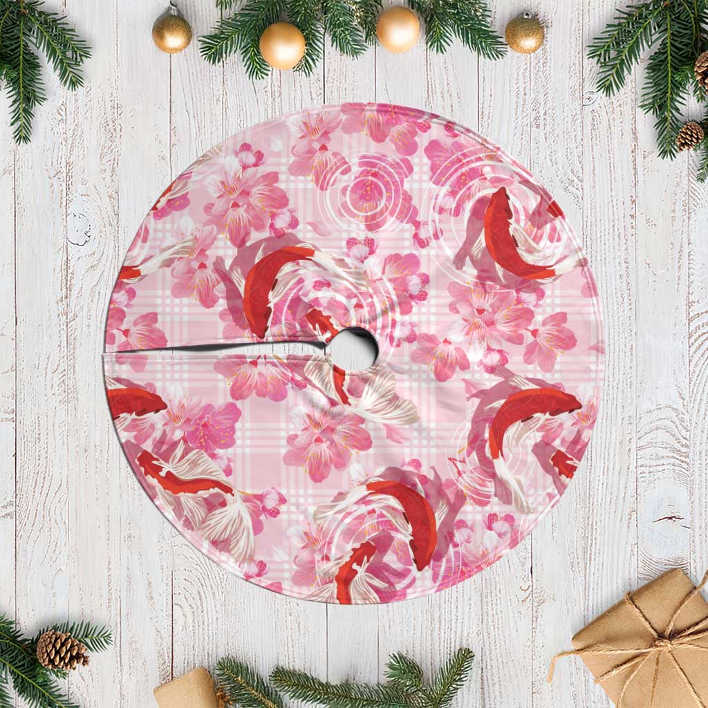 Pink Palaka Hawaii Aloha Tree Skirt Koi Pond Mix Sakura LT7 Casual Pink - Polynesian Pride
