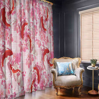 Pink Palaka Hawaii Aloha Window Curtain Koi Pond Mix Sakura LT7 - Polynesian Pride