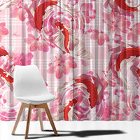 Pink Palaka Hawaii Aloha Window Curtain Koi Pond Mix Sakura LT7 - Polynesian Pride