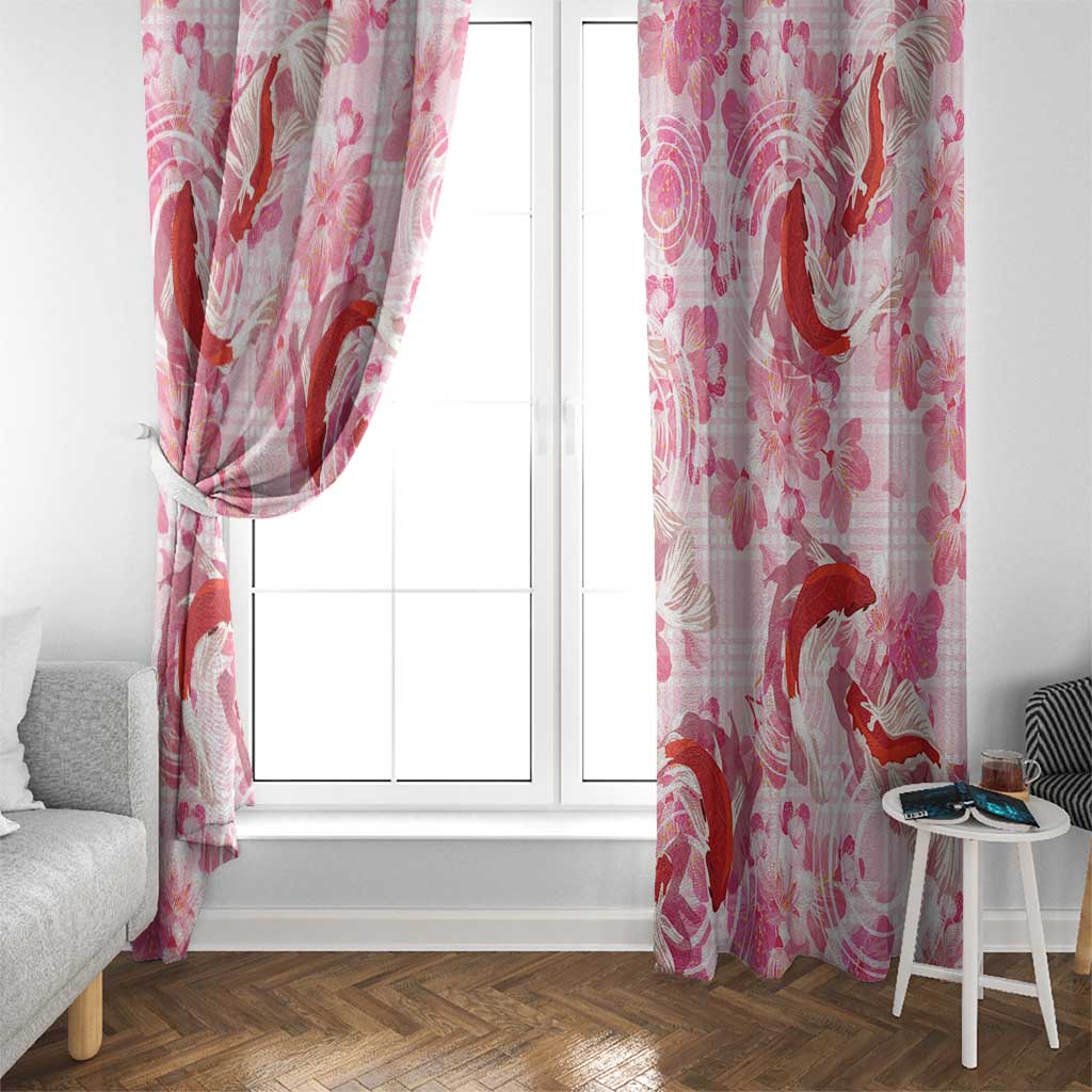 Pink Palaka Hawaii Aloha Window Curtain Koi Pond Mix Sakura LT7 - Polynesian Pride