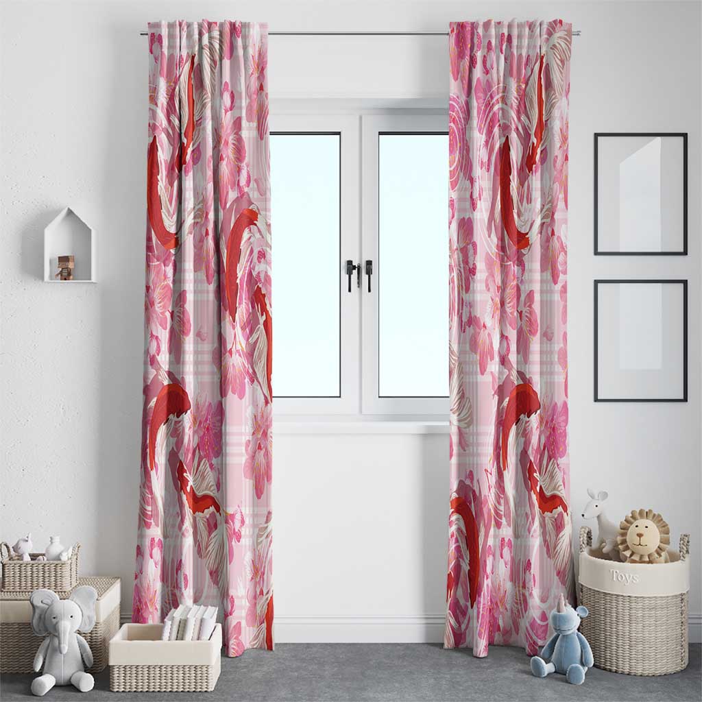 Pink Palaka Hawaii Aloha Window Curtain Koi Pond Mix Sakura LT7 - Polynesian Pride