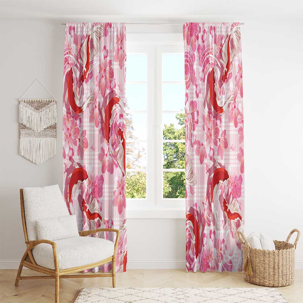 Pink Palaka Hawaii Aloha Window Curtain Koi Pond Mix Sakura LT7 - Polynesian Pride
