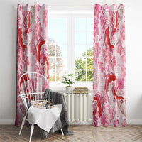 Pink Palaka Hawaii Aloha Window Curtain Koi Pond Mix Sakura LT7 - Polynesian Pride