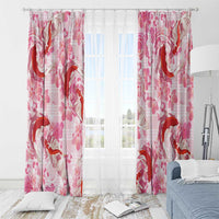 Pink Palaka Hawaii Aloha Window Curtain Koi Pond Mix Sakura LT7 - Polynesian Pride
