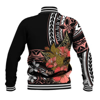 Hawaii Valentine Baseball Jacket Plumeria Aloha Wau Ia Oe LT7 - Polynesian Pride