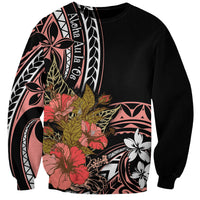 Hawaii Valentine Sweatshirt Plumeria Aloha Wau Ia Oe LT7 Unisex Pink - Polynesian Pride