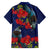 New Zealand Family Matching Off Shoulder Maxi Dress and Hawaiian Shirt Tui Couple with Pohutukawa LT7 - Polynesian Pride