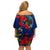 New Zealand Family Matching Off Shoulder Short Dress and Hawaiian Shirt Tui Couple with Pohutukawa LT7 - Polynesian Pride