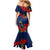 New Zealand Mermaid Dress Tui Couple with Pohutukawa LT7 - Polynesian Pride