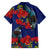 New Zealand Pohutukawa with Tui Birds Family Matching Off Shoulder Long Sleeve Dress and Hawaiian Shirt Version 2 LT7 - Polynesian Pride