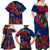 New Zealand Pohutukawa with Tui Birds Family Matching Off Shoulder Maxi Dress and Hawaiian Shirt Version 2 LT7 - Polynesian Pride