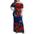 New Zealand Pohutukawa with Tui Birds Family Matching Off Shoulder Maxi Dress and Hawaiian Shirt Version 2 LT7 Mom's Dress Blue - Polynesian Pride