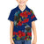 New Zealand Pohutukawa with Tui Birds Family Matching Off Shoulder Maxi Dress and Hawaiian Shirt Version 2 LT7 Son's Shirt Blue - Polynesian Pride