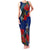 New Zealand Pohutukawa with Tui Birds Family Matching Tank Maxi Dress and Hawaiian Shirt Version 2 LT7 Mom's Dress Blue - Polynesian Pride