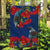 New Zealand Pohutukawa with Tui Birds Garden Flag Version 2 LT7 Garden Flag Blue - Polynesian Pride