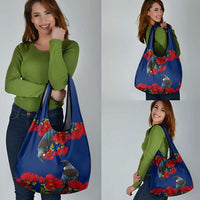 New Zealand Pohutukawa with Tui Birds Grocery Bag Version 2 LT7 - Polynesian Pride