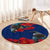 New Zealand Pohutukawa with Tui Birds Round Carpet Version 2 LT7 - Polynesian Pride