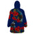 New Zealand Pohutukawa with Tui Birds Wearable Blanket Hoodie Version 2 LT7 - Polynesian Pride